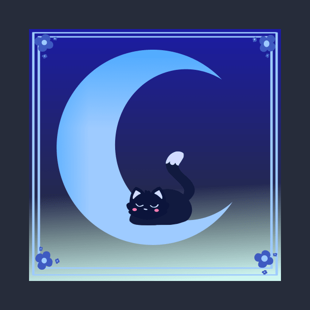 Moon cat by Ashe Cloud