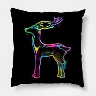 deer watercolor Pillow