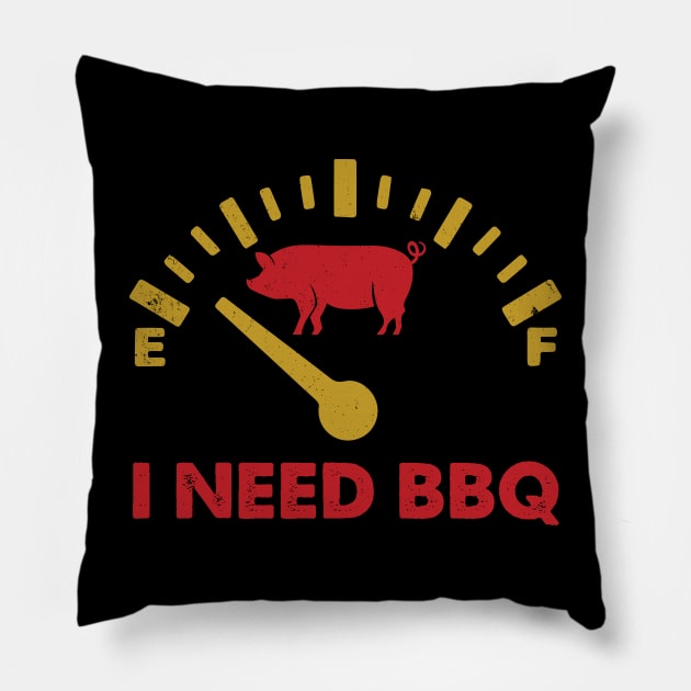 I Need BBQ Pillow by Whole Hog Clothing Co.