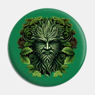 Jack Of The Wood Traditional Pagan Celtic Greenman Pin