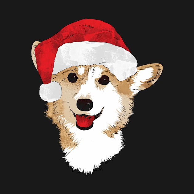 Ho Ho Happy Corgi Christmas by polliadesign