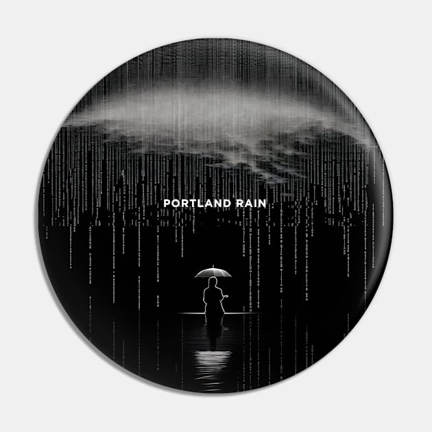 Portland Oregon Winter Rain: A person isolated under an umbrella in the pouring rain Pin by Puff Sumo