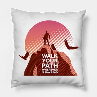 Walk Your Path - Red Pillow