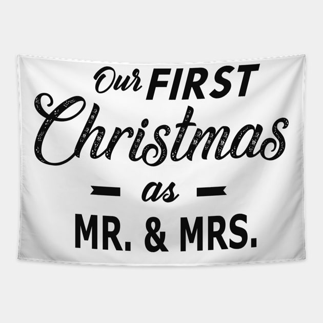 Our first christmas as Mr and Mrs. Tapestry by KC Happy Shop