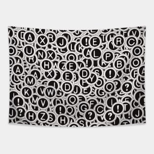 Vintage Typewriter Keys Pattern Tapestry