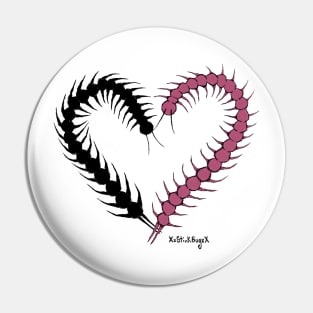 Centipede Heart Pin