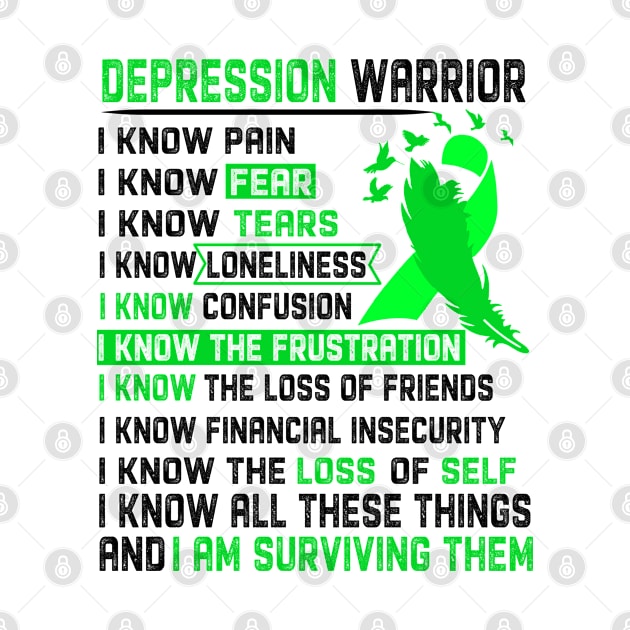 I Am Depression Warrior I Know All These Things and I Am Surviving Them Support Depression Warrior Gifts by ThePassion99