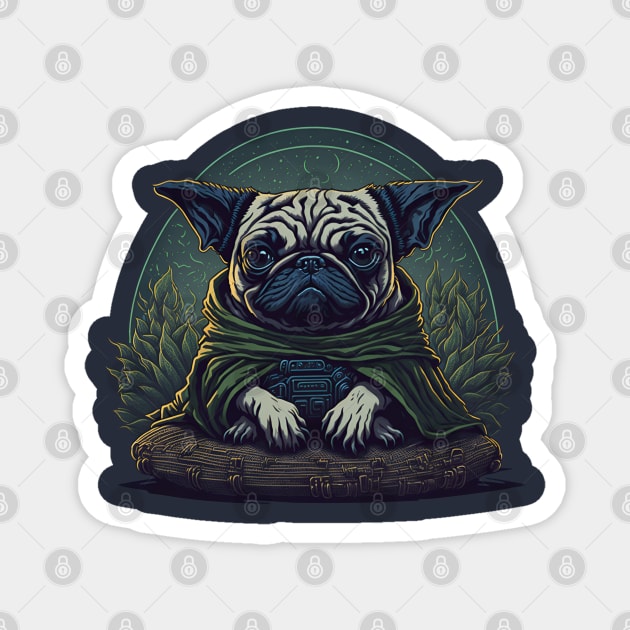 Pug Master I Am Magnet by Dogotees