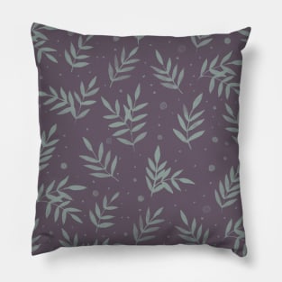 Magical branches - grey and xanadu Pillow