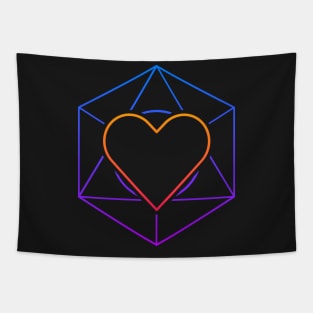 Trippy Psychedelic Rave | Heart Sacred Geometry Tapestry