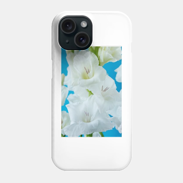 Gladiolus  'White Friendship' Phone Case by chrisburrows