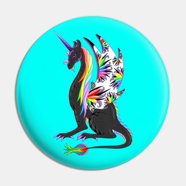 Rainbow Unicorn Dragon Pin by MelanieJeyakkumar