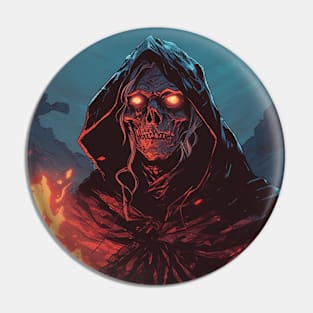 Undead Sorcerer Wizard Fire Mage Pin