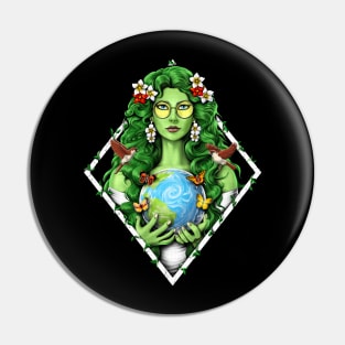 Gaia Mother Earth Goddess Pin