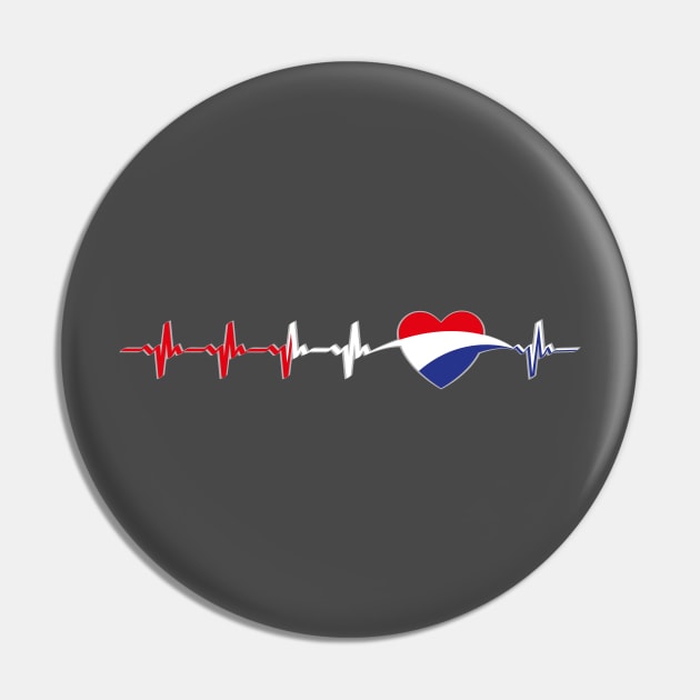 Holland heartbeat flag Pin by Catfactory