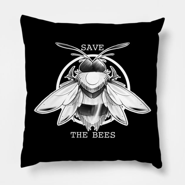 save the bees Pillow by elywick