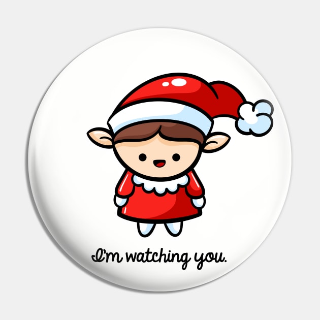 Girl Elf on the Shelf Pin by fishbiscuit