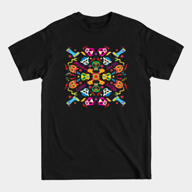 Discover Colorful masks in homage to Mexican wrestling - Mexican Wrestling - T-Shirt