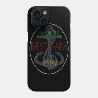 funny world's best papa ever, Funny white Fathers Day, husband Phone Case