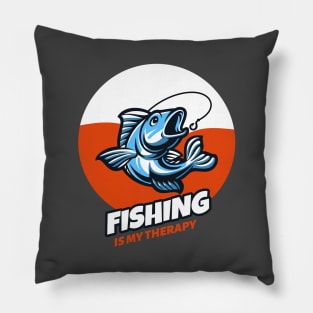 Fishing is my therapy 2 Pillow