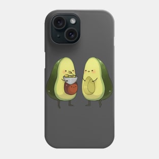 Incredibly Cute Avocado Eating Some Guacamole Phone Case