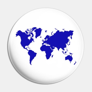 blue world map stickers Pin