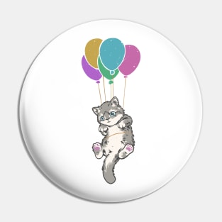 Cat balloons Pin