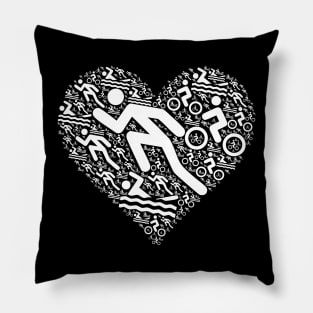 Triathlon Heart | Gift Idea for Triathletes Pillow