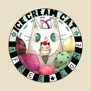 Icecream Cat - 1 Free Cone T-Shirt