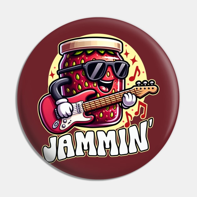 Strawberry Jammin Pin by DetourShirts