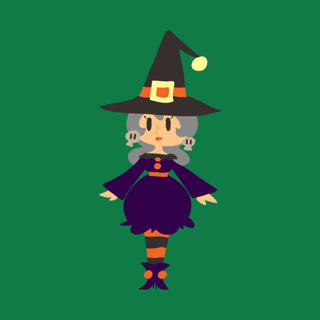 Cute Witch with Silver Hair by saradaboru