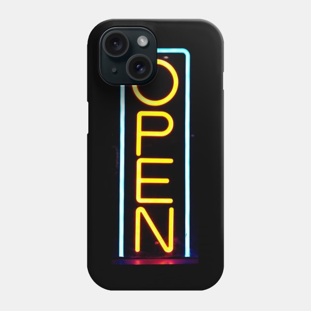 OPEN NEON Phone Case by enchantingants