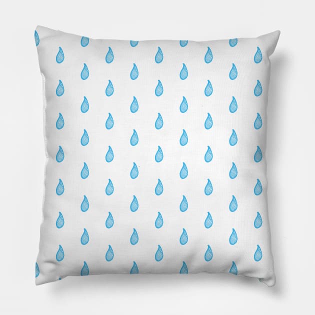 Drops or tears - many drops form a sea Pillow by Uniquepixx