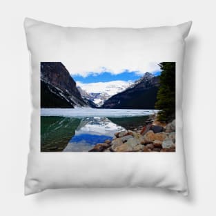 Lake Louise Victoria Glacier Alberta Canada Pillow