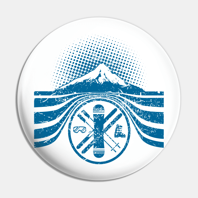 Ski Snowboard Winter Sports Pin by Styleuniversal