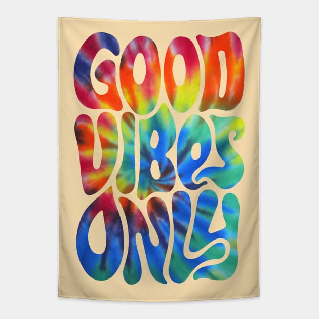 Good Vibes Only | Rainbow Tapestry by visionarysea