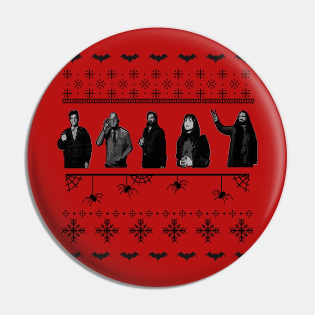 What We Do In The Shadows Ugly Christmas Sweater Pin by BasicBeach