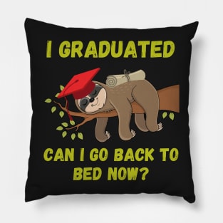 I graduated can I go back to bed now Pillow