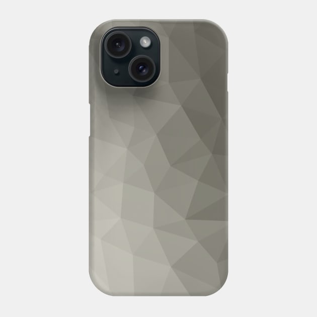 Gray brown light army military gradient geometric mesh pattern triangles ombre lighter version Phone Case by PLdesign