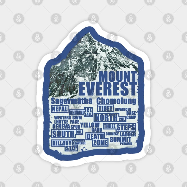 Mount Everest - Routes Magnet by red-leaf