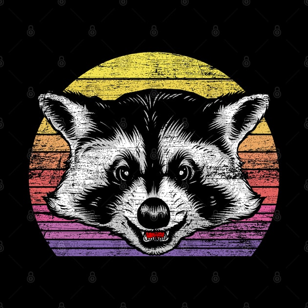 retro raccoon grunge by ShirtsShirtsndmoreShirts