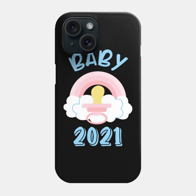 Baby 2021 Pacifier Birth Announcement Family Phone Case by Foxxy Merch