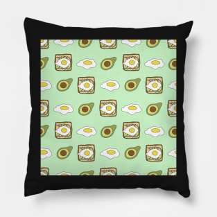 Avocado Toast Patterns Pillow