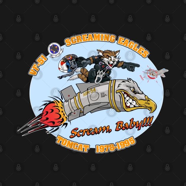 VF-51 Screaming Eagles Nose Art Variation by MBK