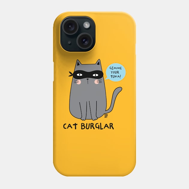 CAT BURGLAR Phone Case by toddgoldmanart