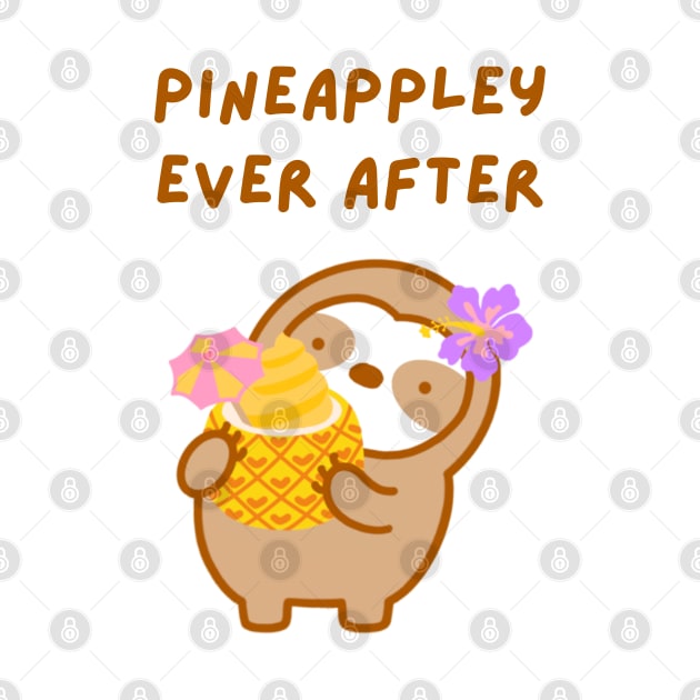 Happily Ever After Wedding Pineapple Soft Serve Sloth by theslothinme