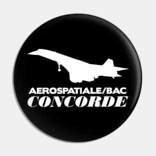 Aerospatiale-BAC Concorde Silhouette Print (White) Pin