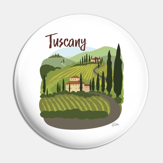 Tuscan Vineyard Pin by PatrickScullin