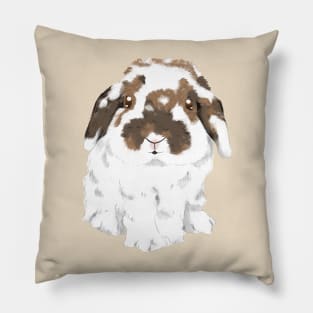 Broken White Holland Lop Rabbit | BulBul Bunny | Bunniesmee Pillow