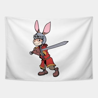 In armor with long sword - Rabbit Tapestry